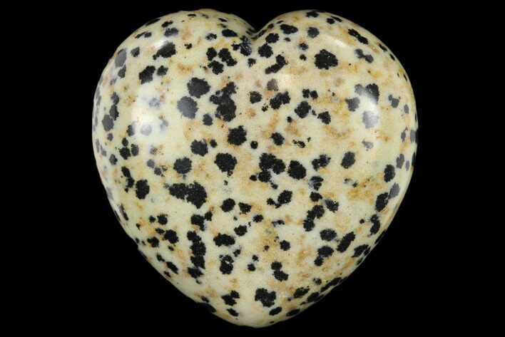 1.6" Polished Dalmatian Jasper Heart - Photo 1